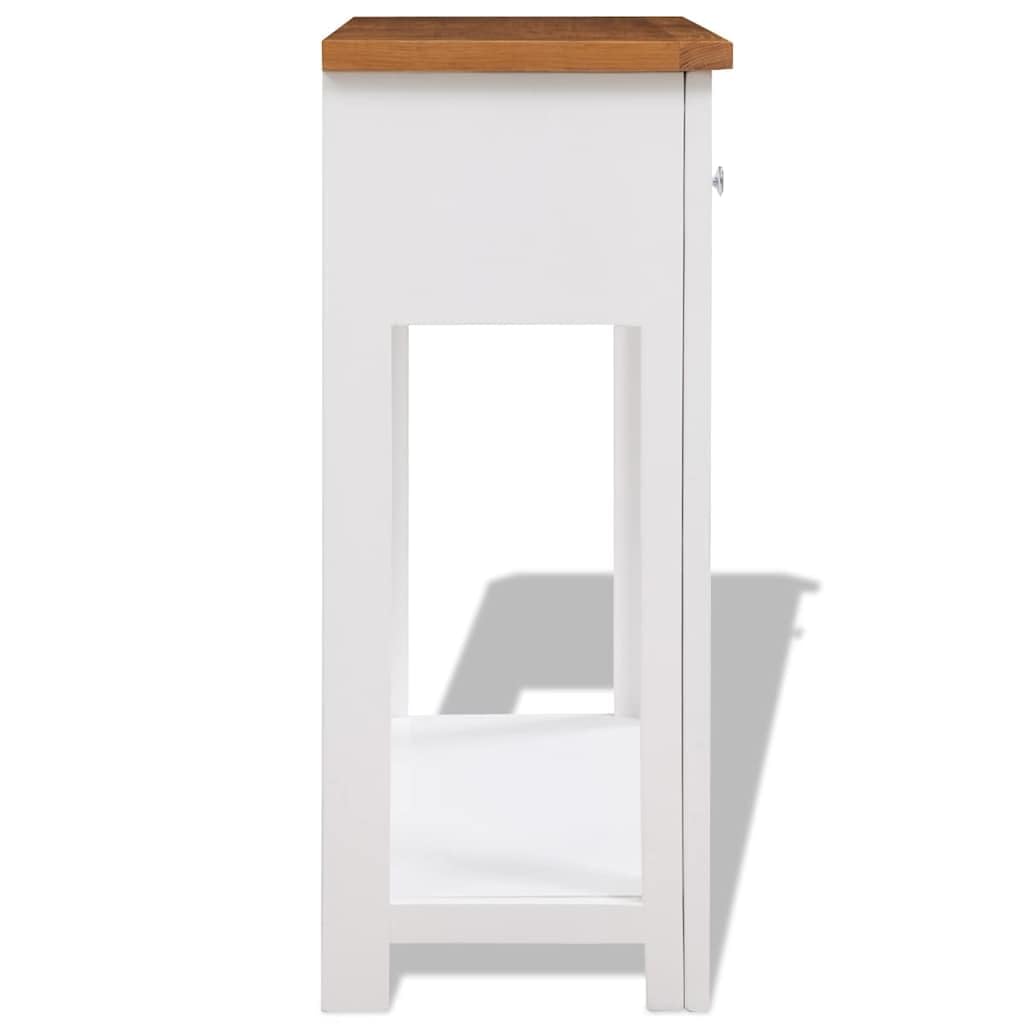 32.7 Inch Solid Oak Wood Console Table H57721