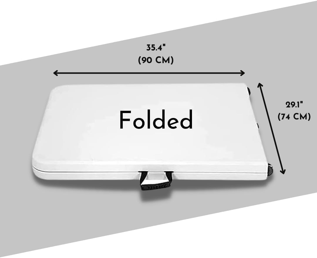 6ft White Portable Folding Utility Table R338926
