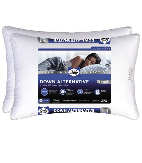 King Size Down-Alternative Bed Pillows 2-Pack W3907