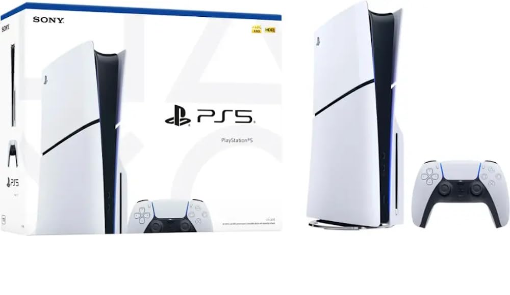 Playstation 5 Slim Disc 1TB Console Bundle with Controllers and Charging Station N4628