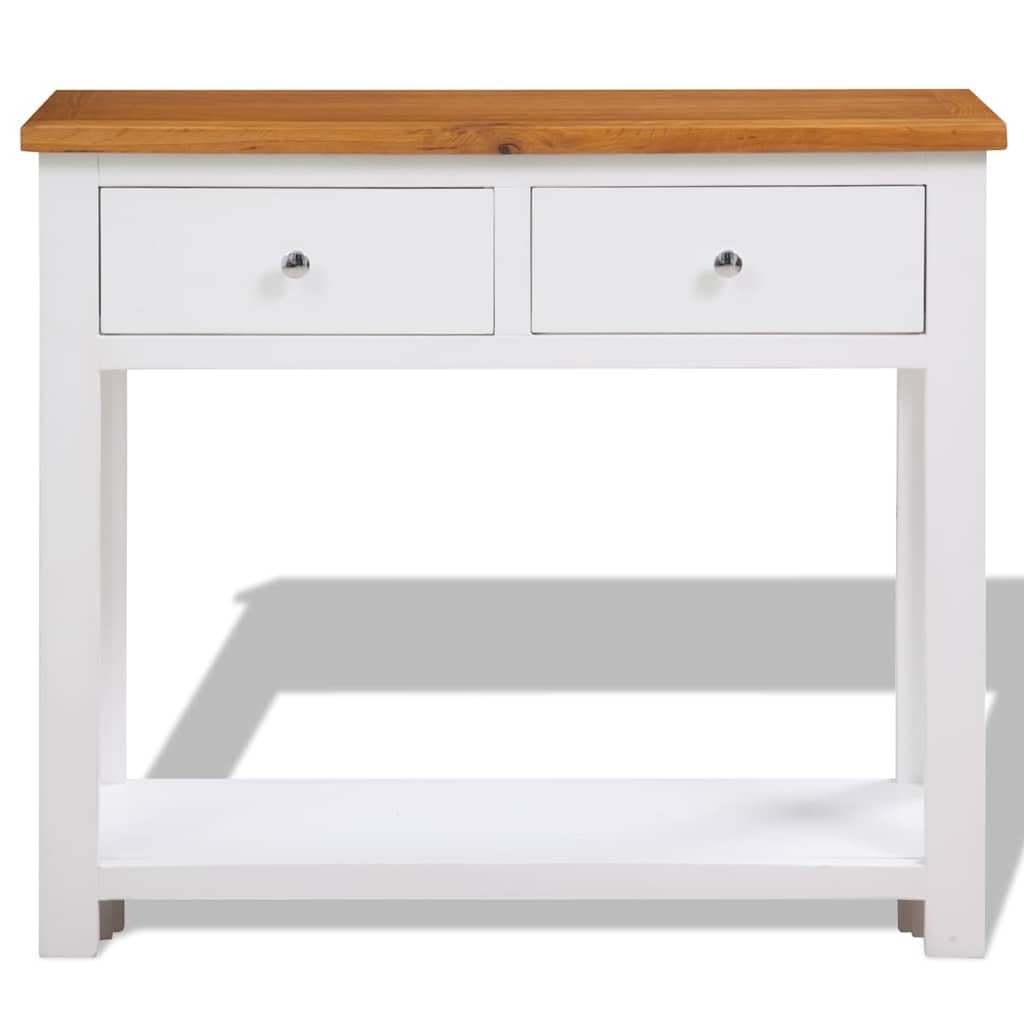 32.7 Inch Solid Oak Wood Console Table H57721
