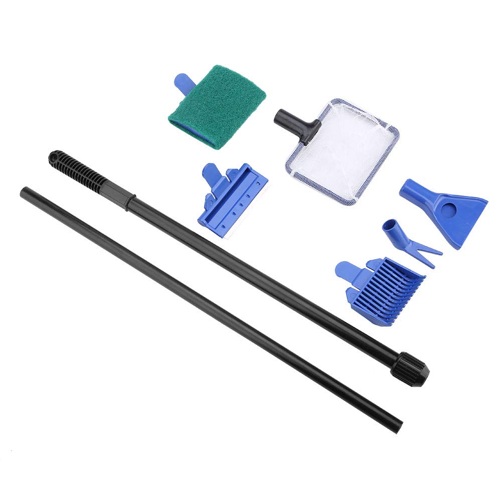 5 in 1 Retractable Aquarium Cleaning Kit with Stainless Steel Scraper N687