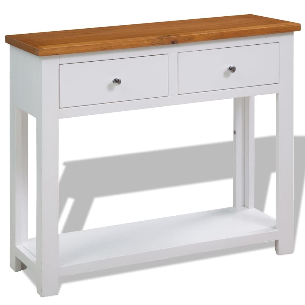 32.7 Inch Solid Oak Wood Console Table H57721