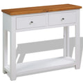 32.7 Inch Solid Oak Wood Console Table H57721