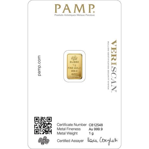 1 gram Gold Minted Bar F902148