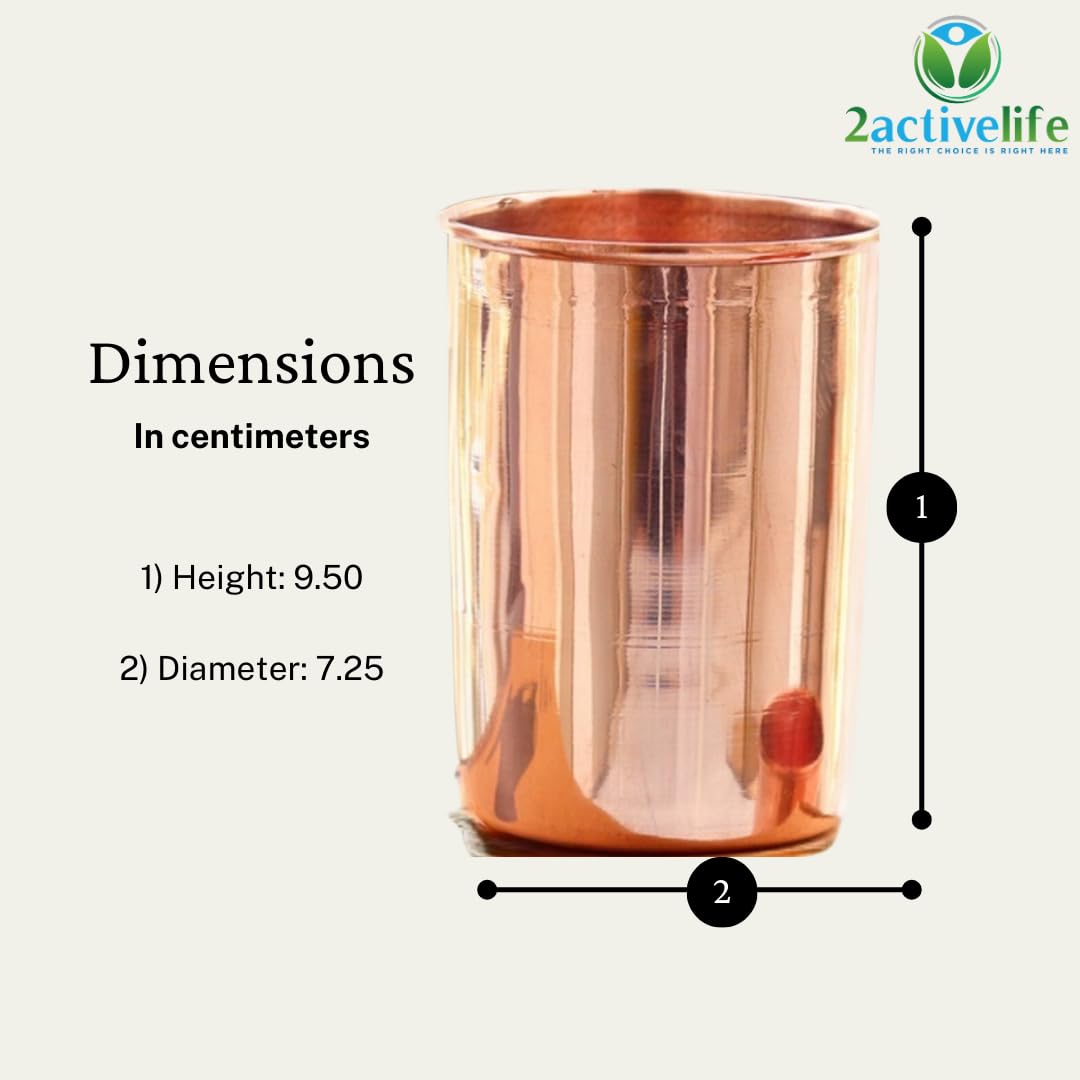 Copper Drinking Cups Set of 2, 350ml Unlined Uncoated K170278