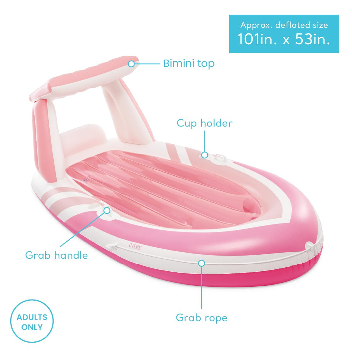 Inflatable Pool Float with 2 Cup Holders V30951