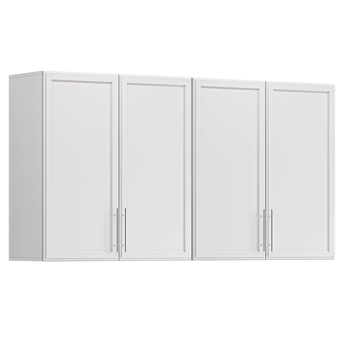 60" W White Laundry Room Wall Cabinets with Adjustable Shelf N269