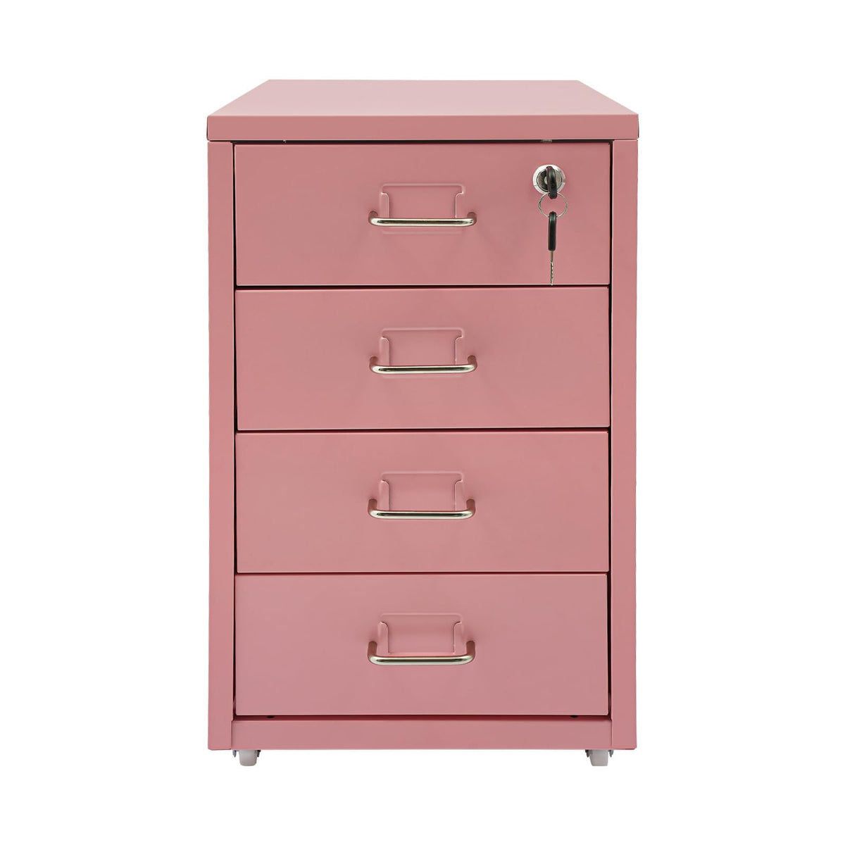 4 Drawer Rolling File Cabinet with Lock A8083