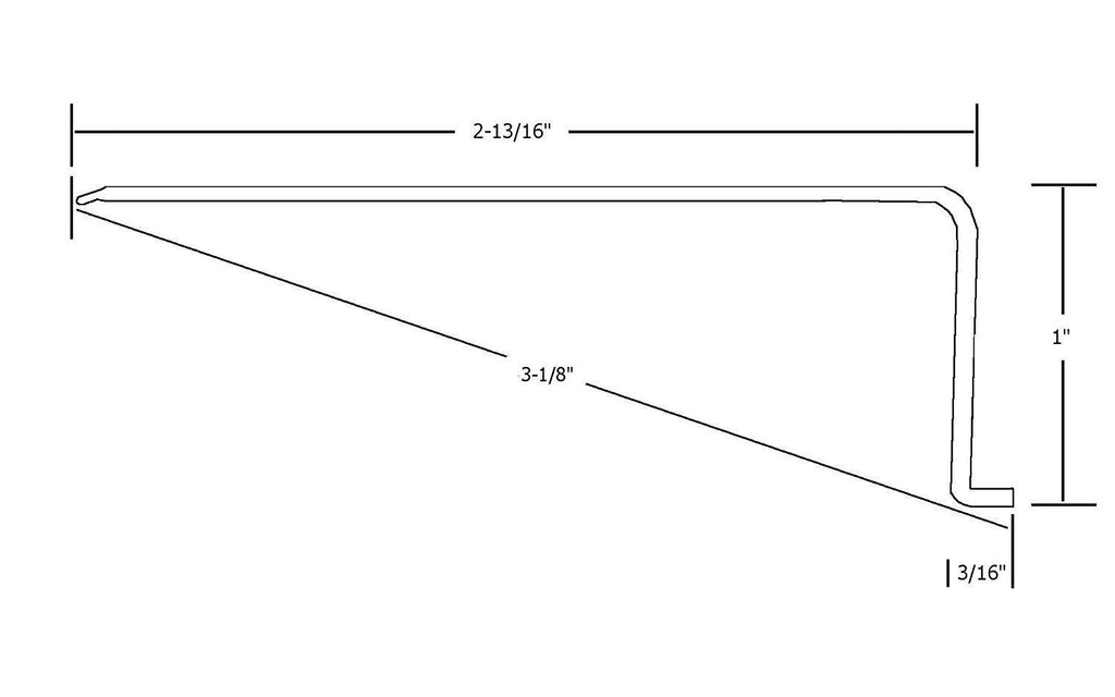 White Ribbed Acrylic Diffuser (L-Shaped, 24") Y80020