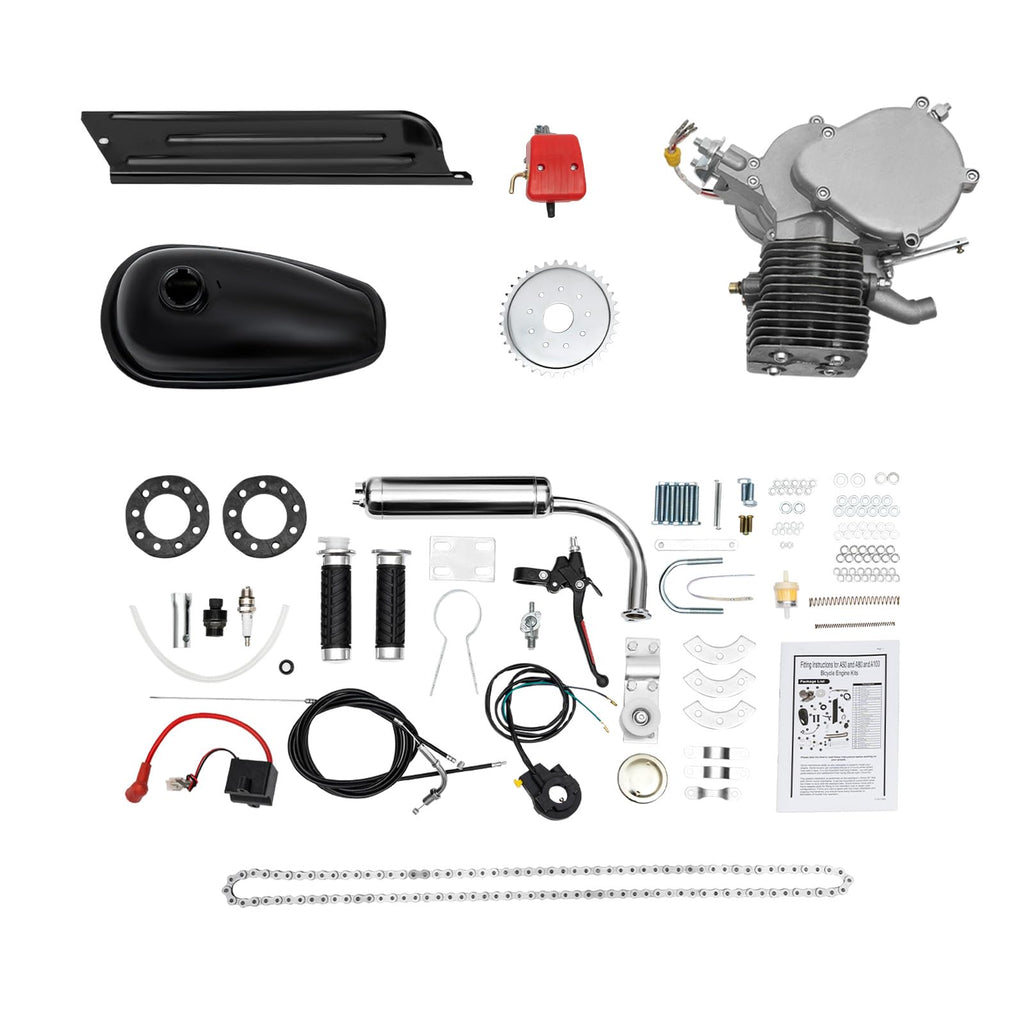 2-Stroke Bicycle Engine Motor Kit with CDI Ignition and 44-Tooth Sprocket V41462