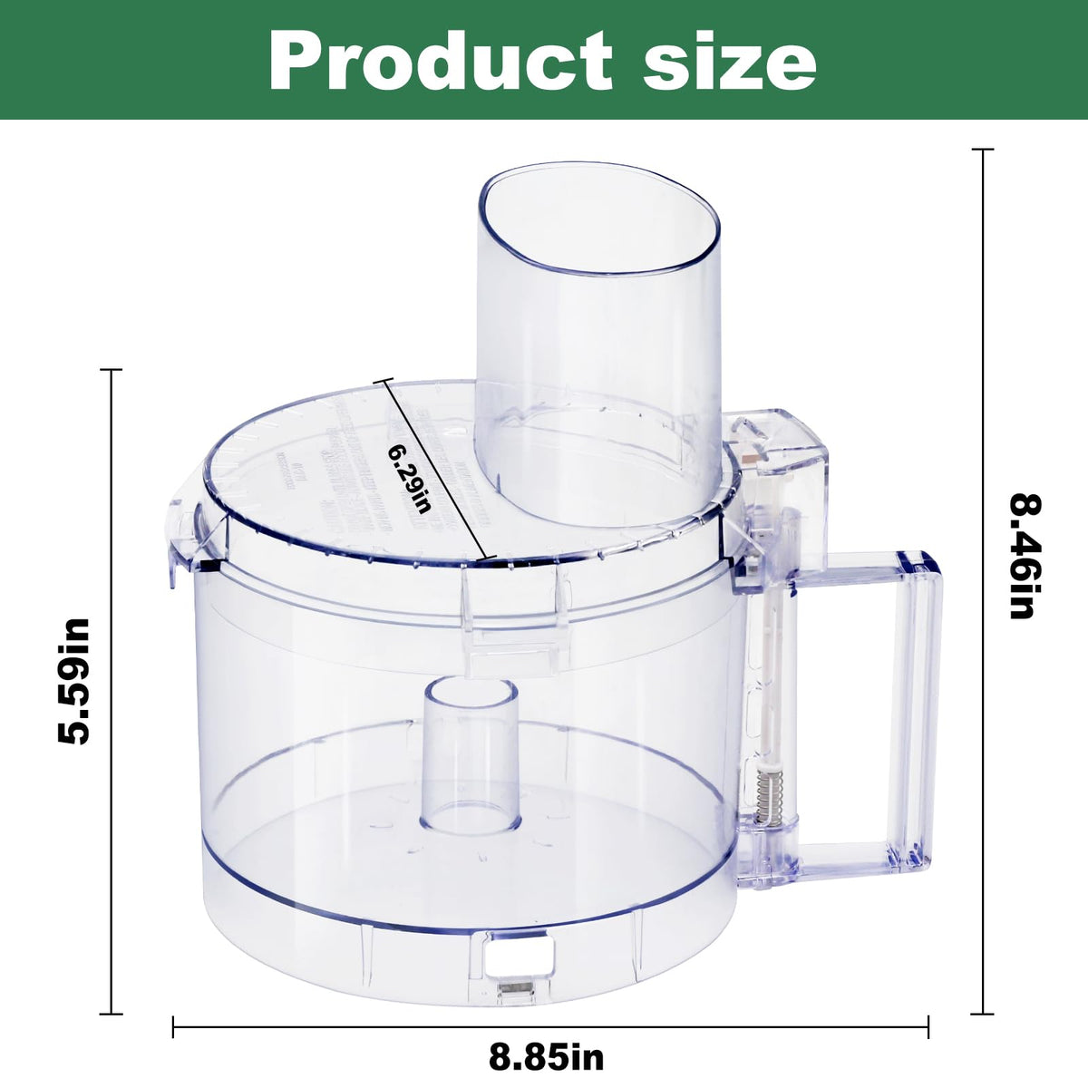 7-cup Food Processor Work Bowl with 4 Locking Tabs Z357274