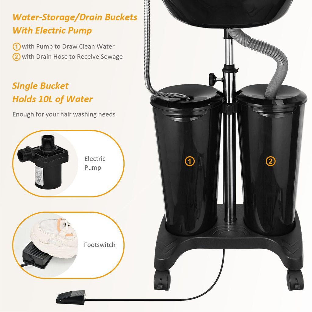 Portable Shampoo Bowl with Electric Pump O652952