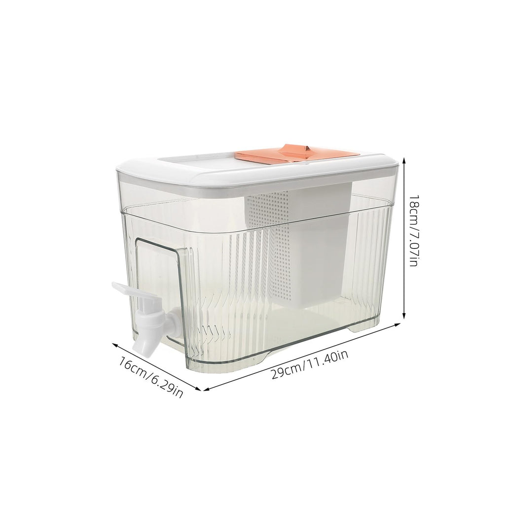 White Plastic Water Jug with Faucet and Lid K55880
