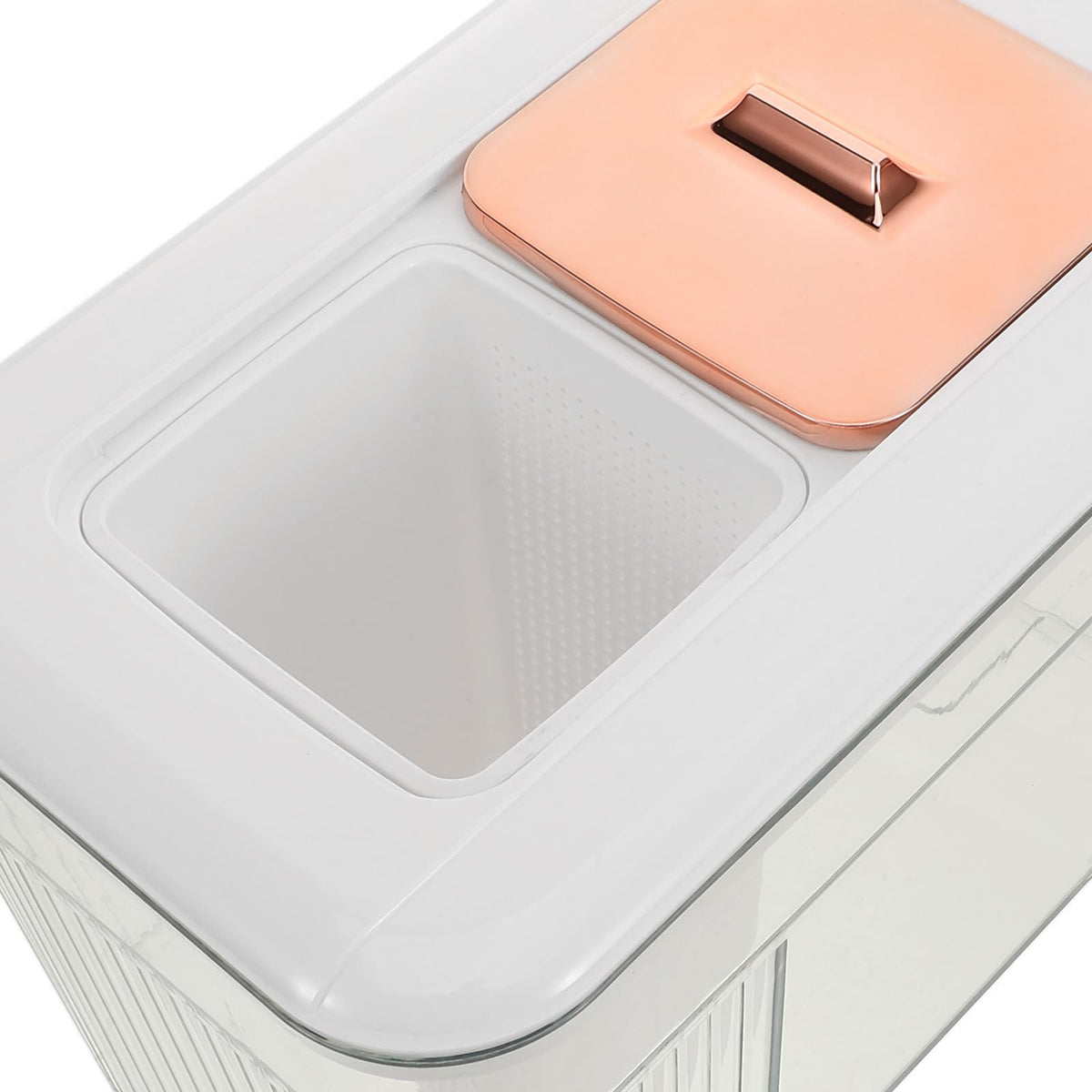 White Plastic Water Jug with Faucet and Lid K55880
