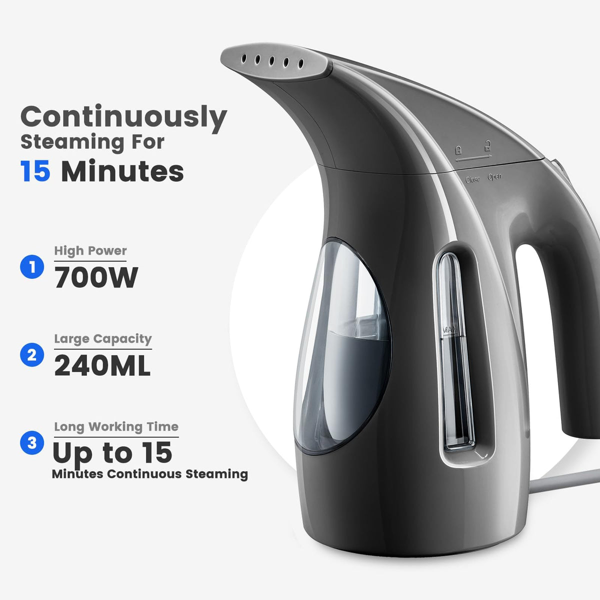 Portable Handheld 240ml 700W Clothes Steamer X18282