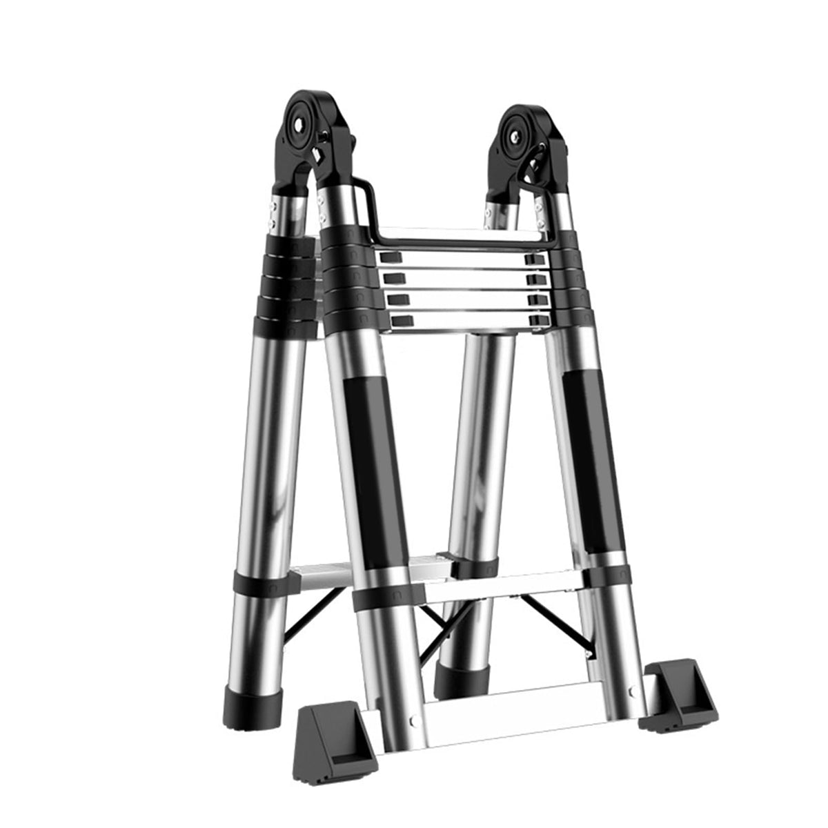 Telescoping Ladder with Locking Mechanism, Heavy Duty Aluminum 330 lbs I102075