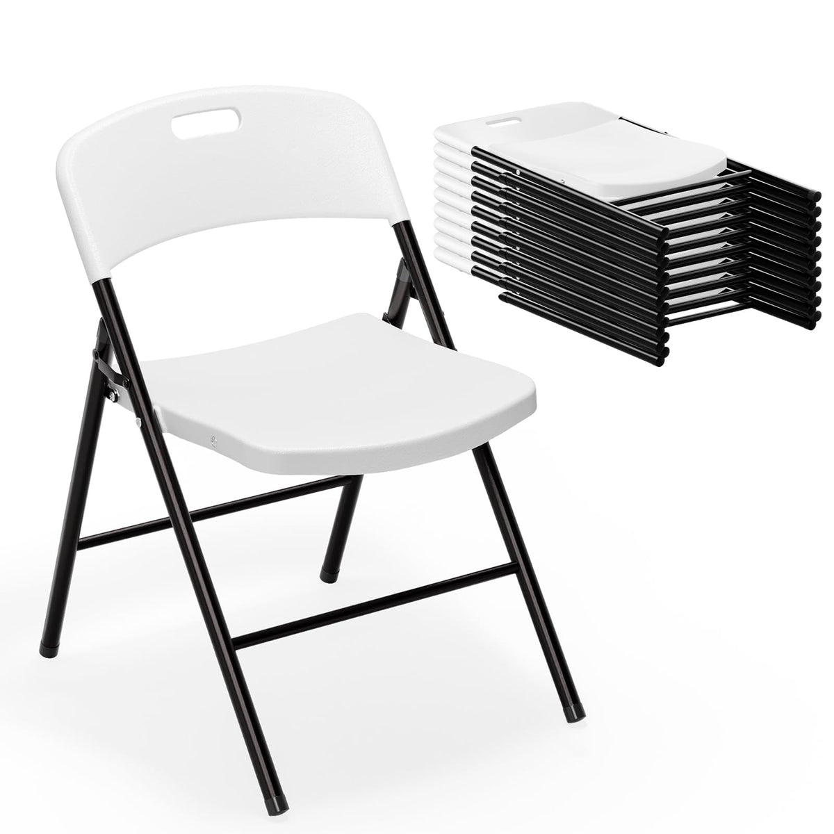 White Plastic Folding Chairs L877