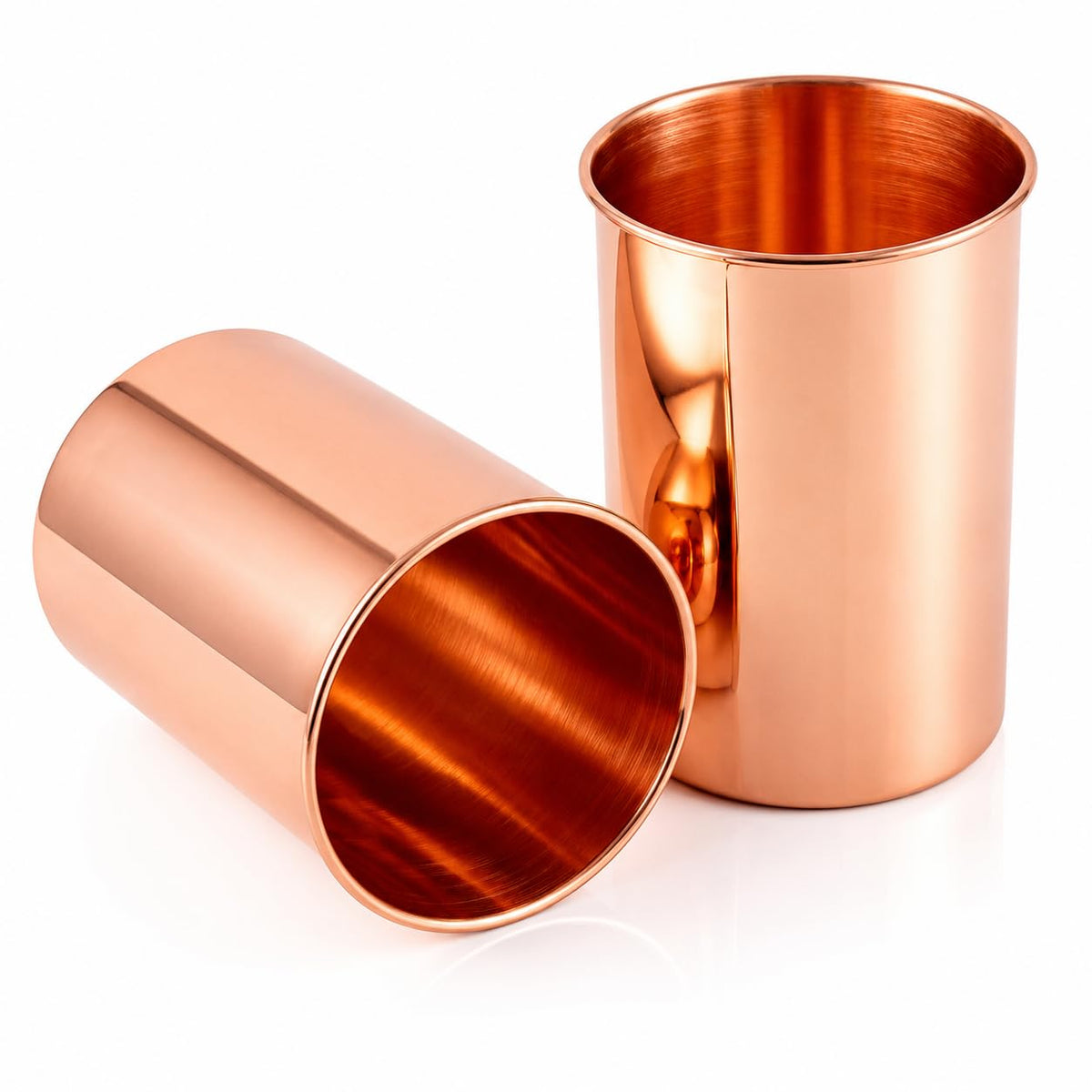 Copper Drinking Cups Set of 2, 350ml Unlined Uncoated K170278
