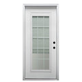 Primed Steel Prehung Door with Clear Low-E Glass 36" x 80" Z984