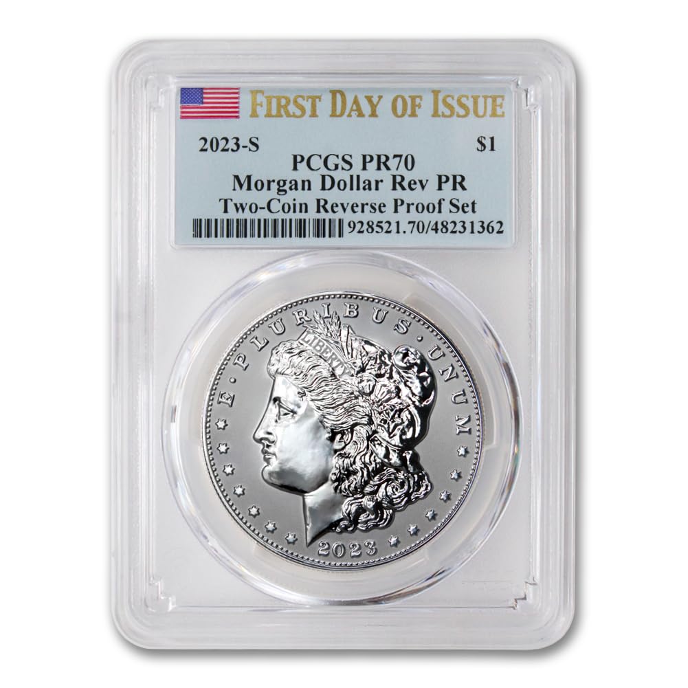 Set of 2 American Silver Morgan and Peace Dollar $1 D6899