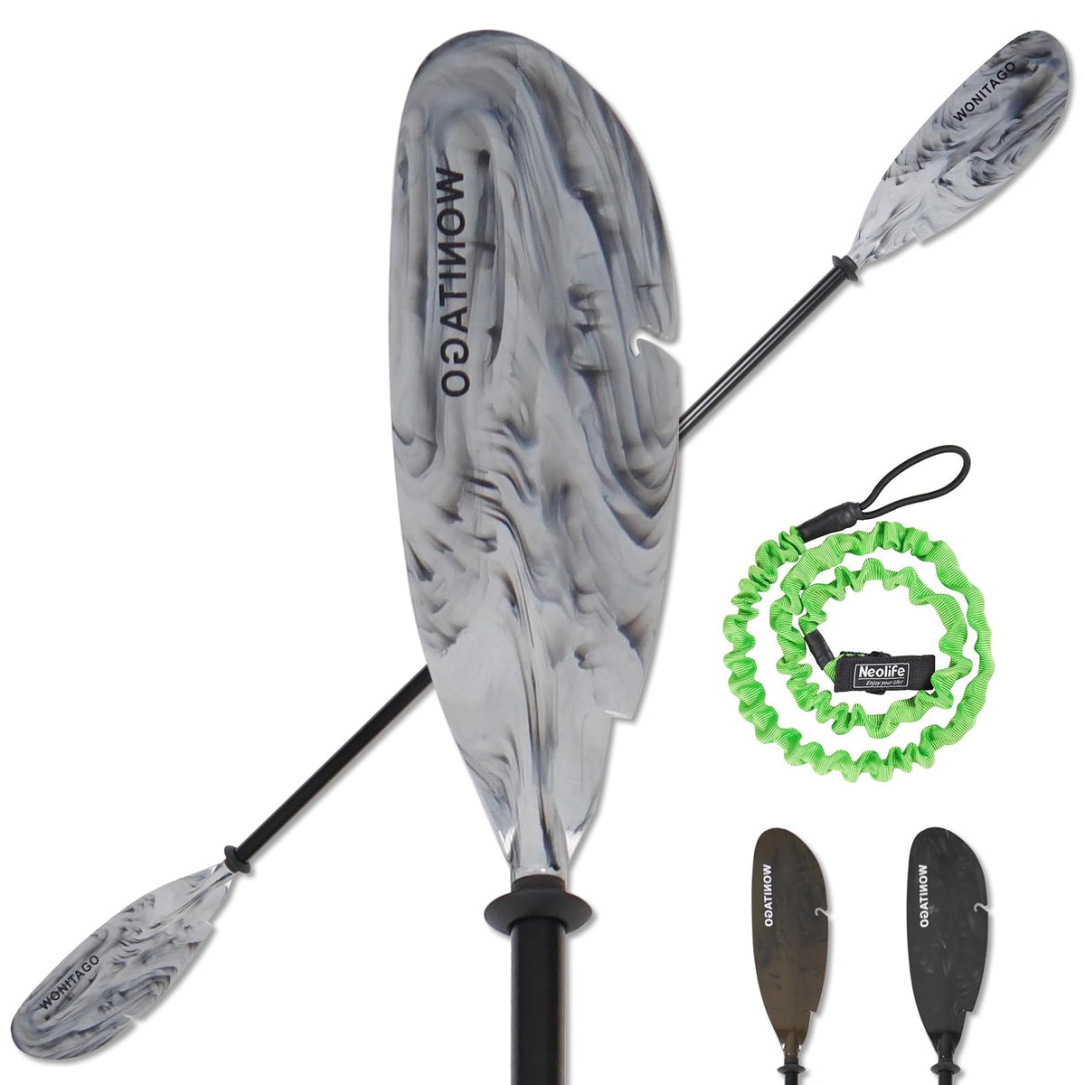 Adjustable Kayak Paddle with Leash I968