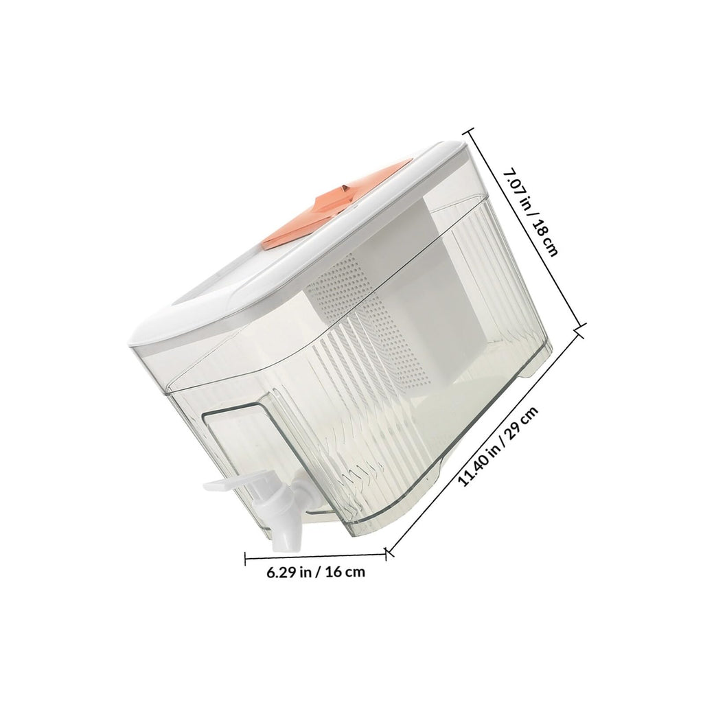 White Plastic Water Jug with Faucet and Lid K55880