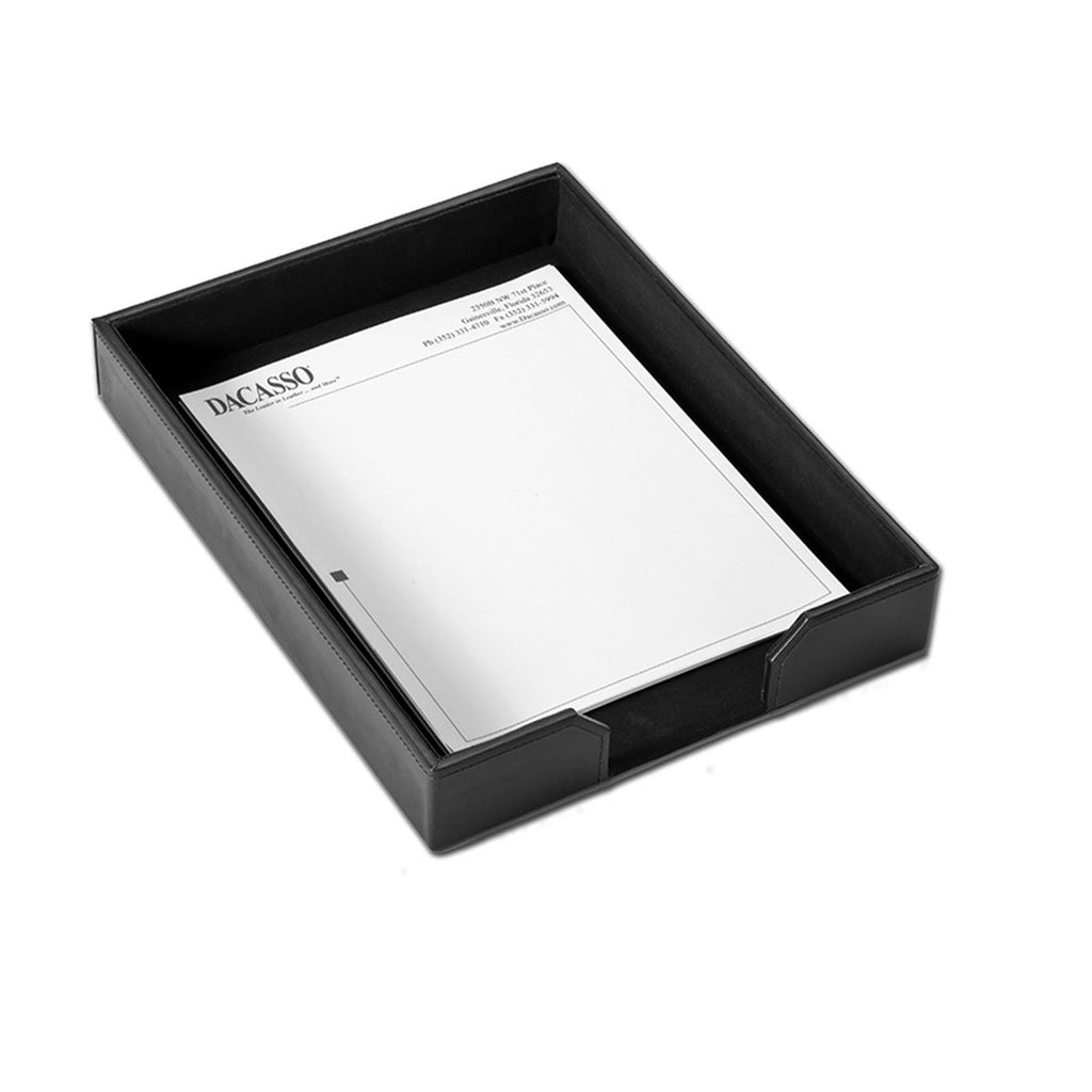 Black 6 Piece Bonded Leather Desk Set S768