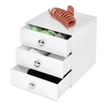 3-Drawer Plastic Vanity Organizer Set White C54860
