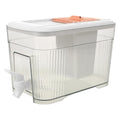 White Plastic Water Jug with Faucet and Lid K55880