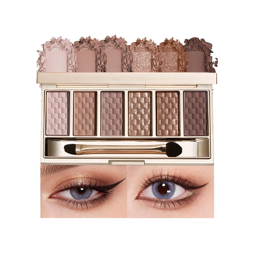 Nude Brown 6 Shade Matte & Shimmer Eyeshadow Palette V407