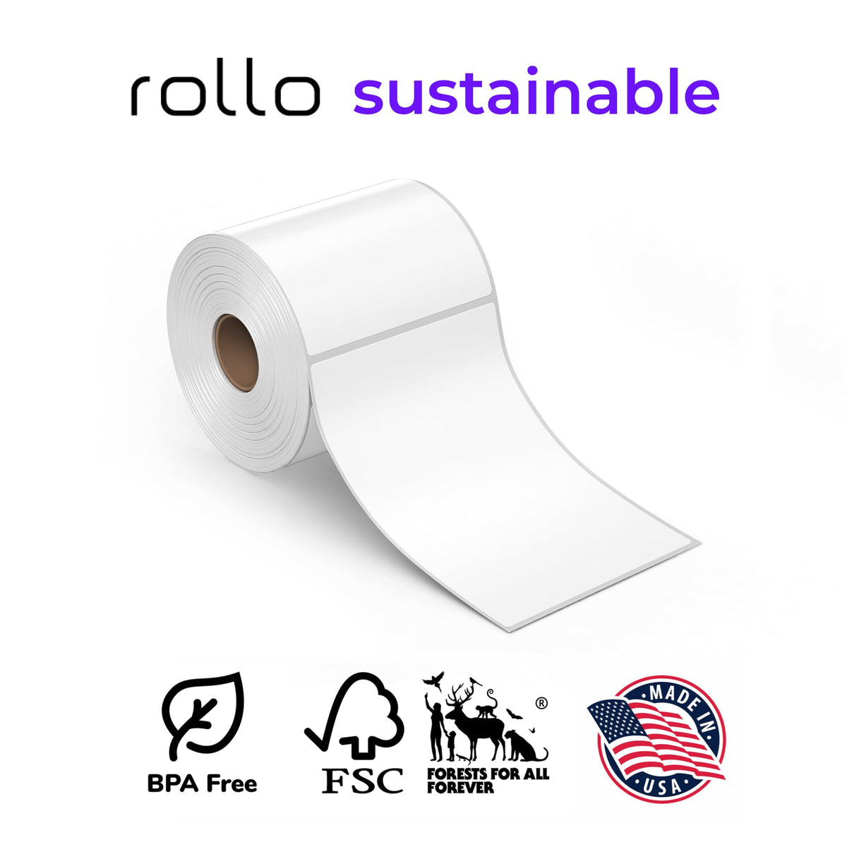 4x6 Direct Thermal Shipping Labels 500 Label Roll B554