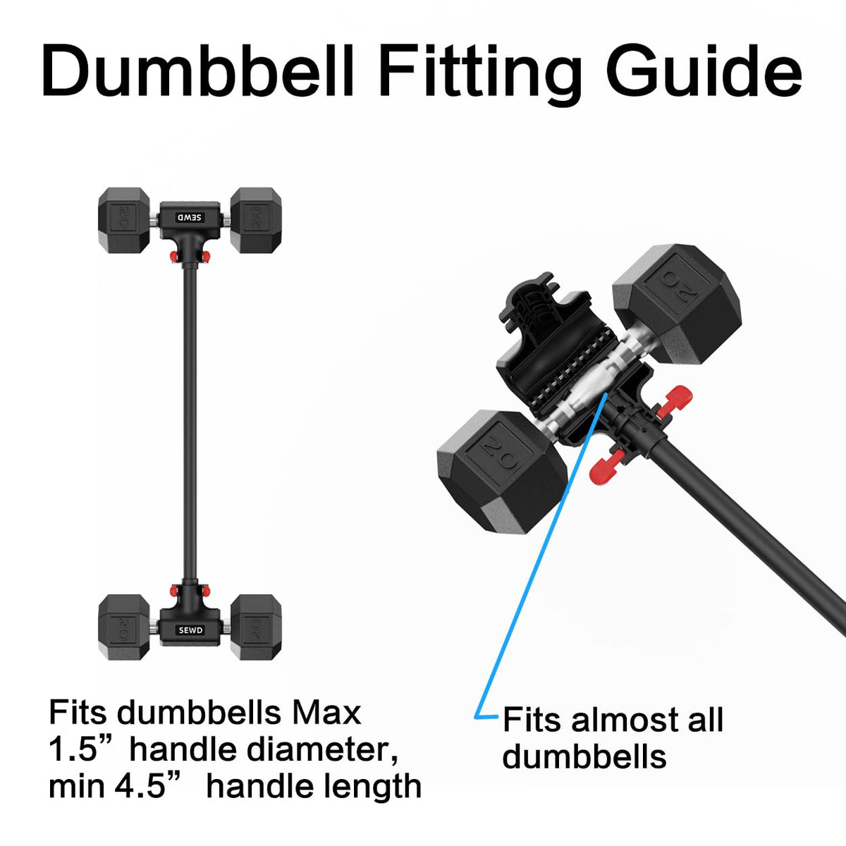 Dumbbell Converter, Up to 220LB Capacity L62880