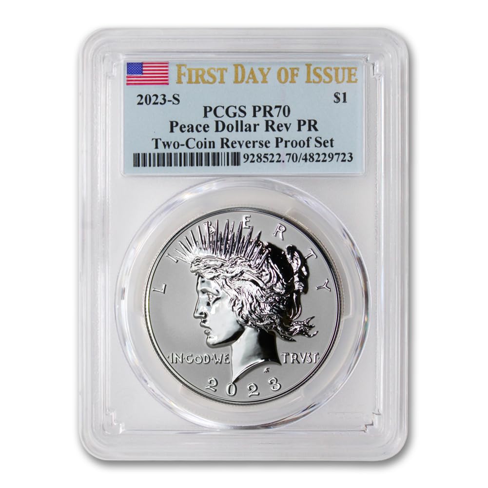 Set of 2 American Silver Morgan and Peace Dollar $1 D6899