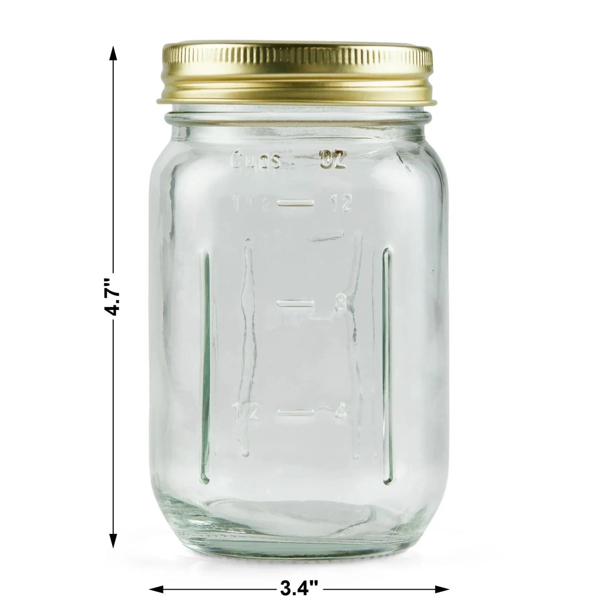 16 oz Pint Glass Mason Jars with Lids 12pk K81256