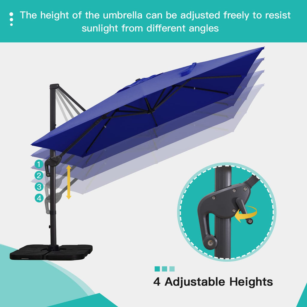 10x13Ft Rectangular Offset Patio Umbrella N13512