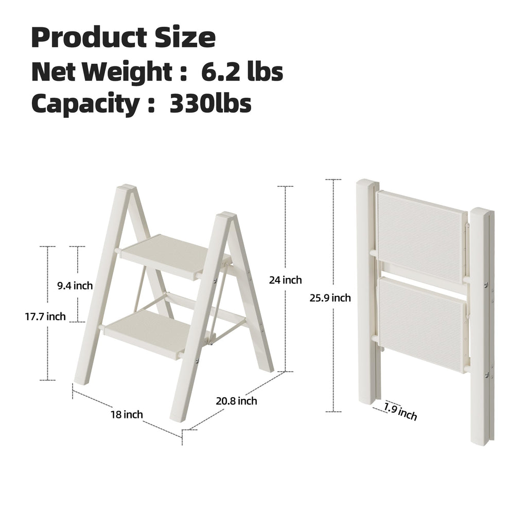 Aluminum Foldable 2 Step Stool Y53035