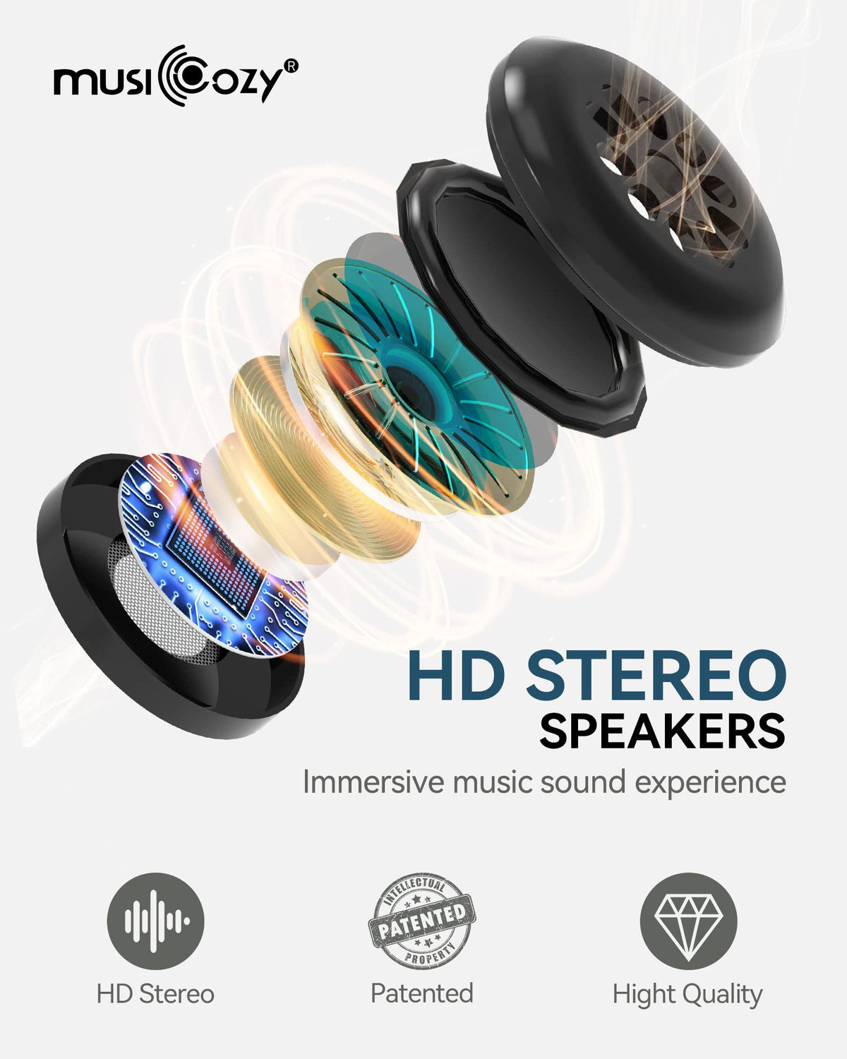 3D Bluetooth Sleep Mask with HD Stereo Sound, 2 Packs H816695