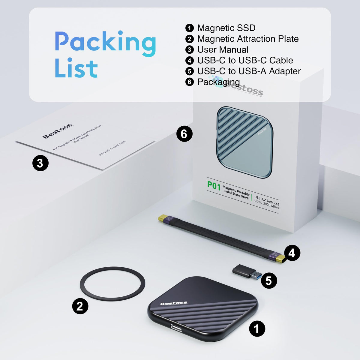 512GB Portable Magnetic SSD H1274