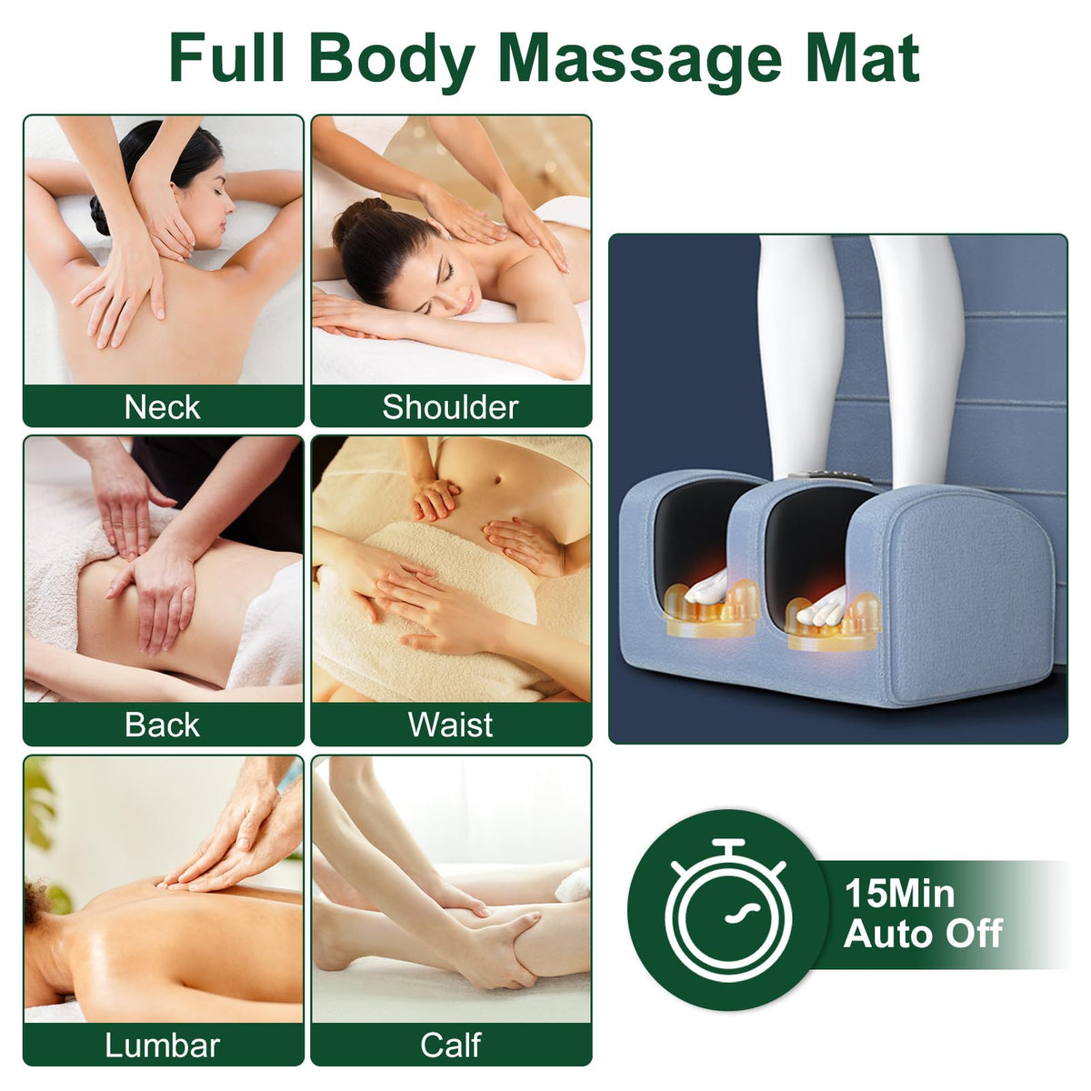 Full Body Massage Mat with Heat A23121