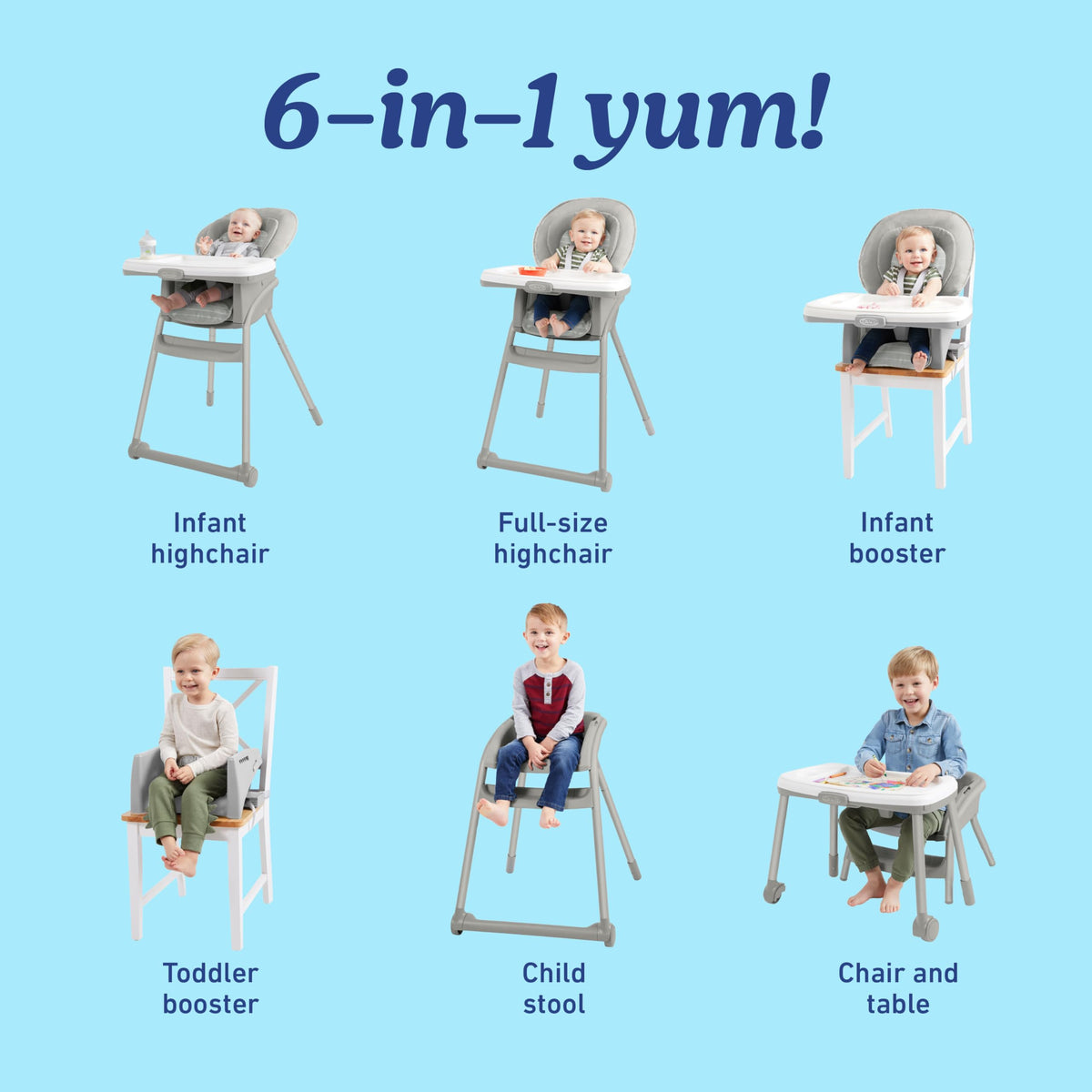 6-in-1 Convertible Highchair X711447