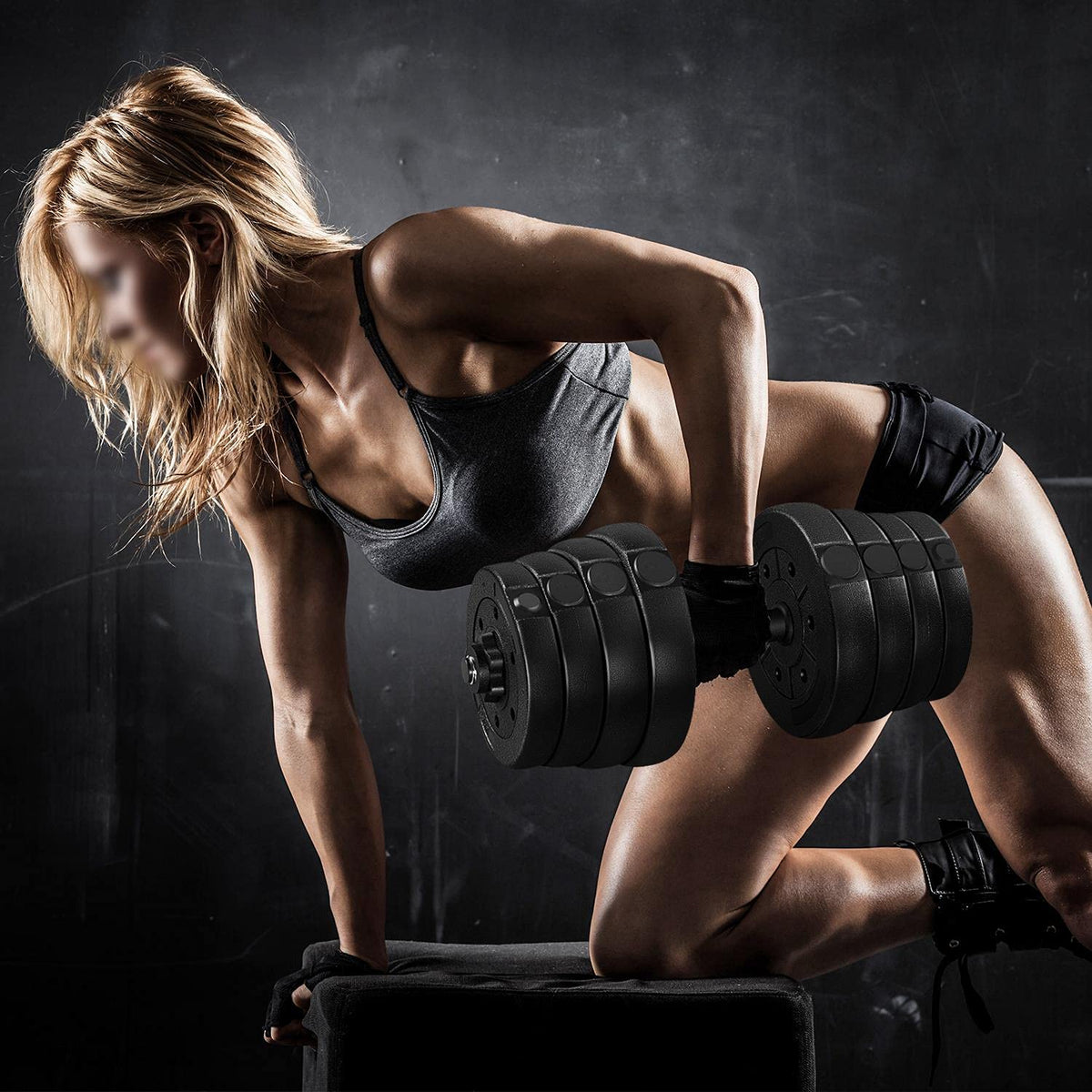 Adjustable Dumbbell Set with Spinlock Collars U831428