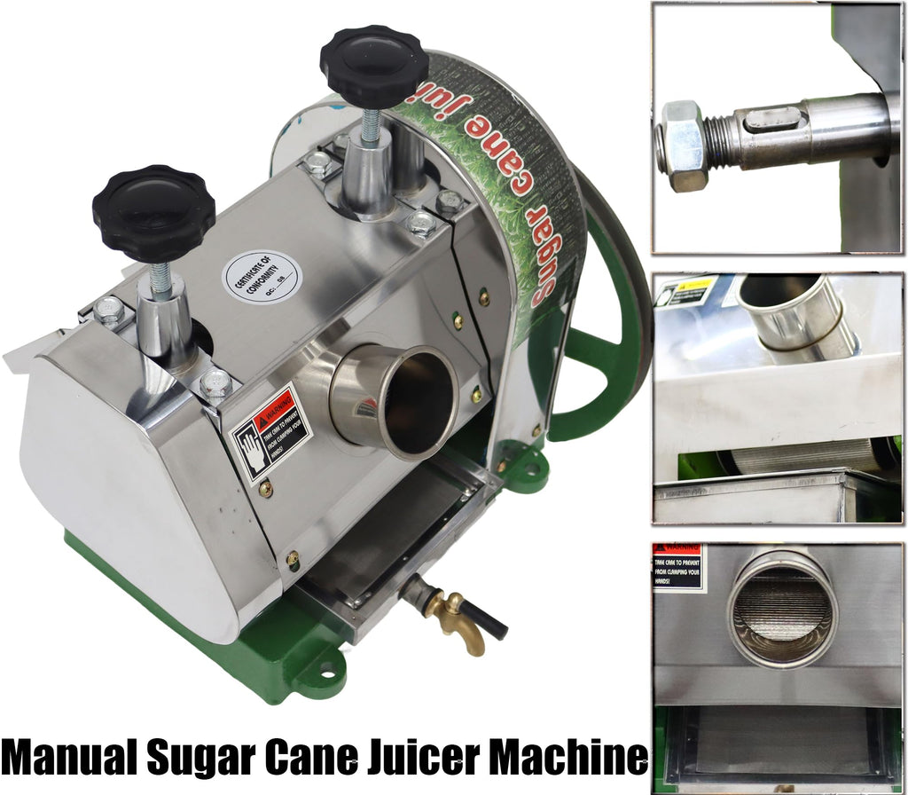 Manual Sugar Cane Juicer Machine with 2 Peeling Knives H761490
