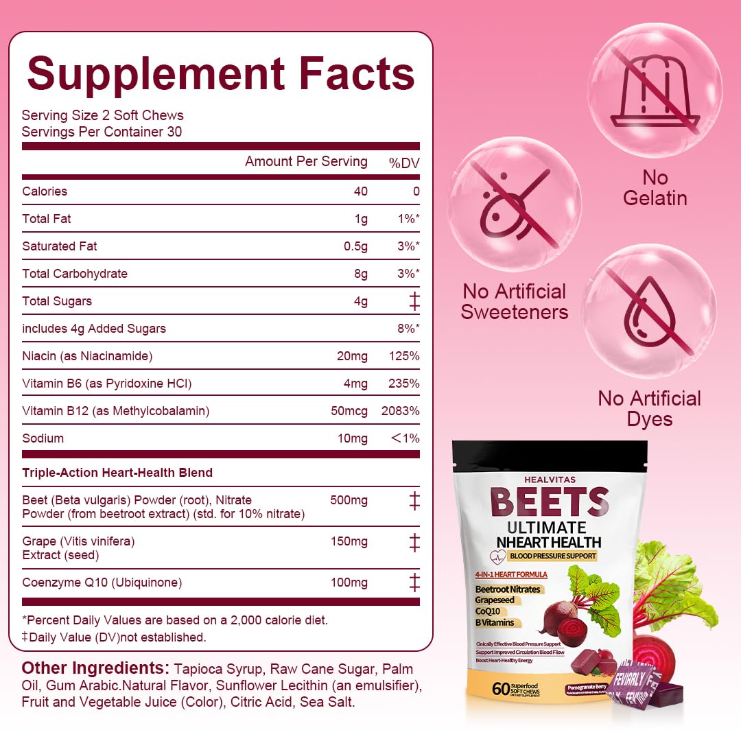 Beets Soft Chews 60ct B72820