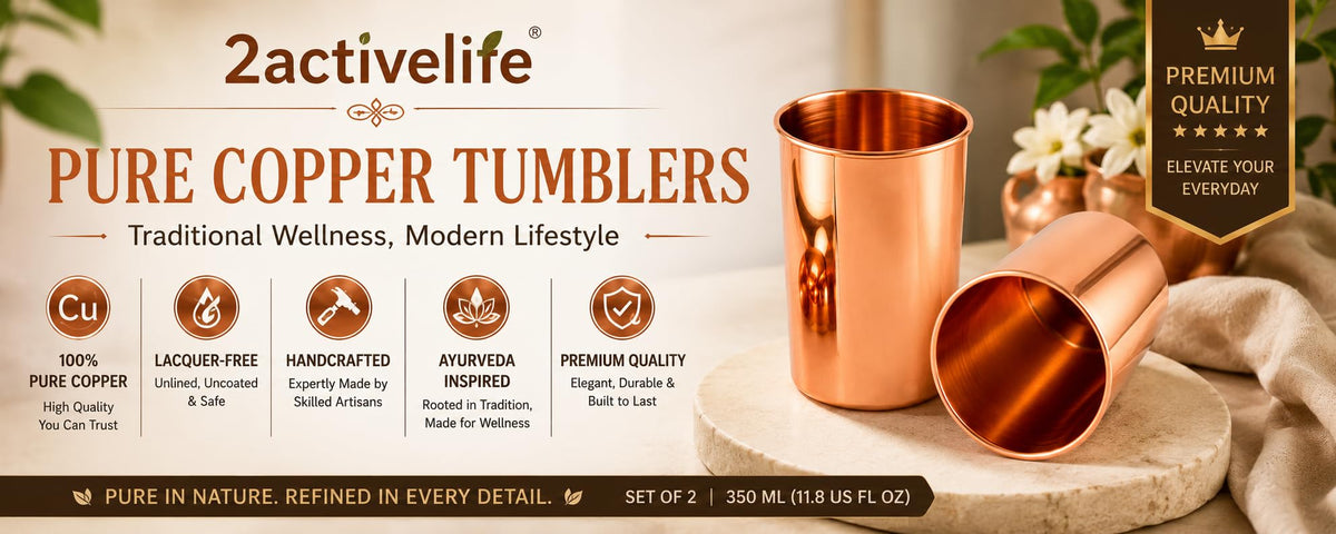 Copper Drinking Cups Set of 2, 350ml Unlined Uncoated K170278