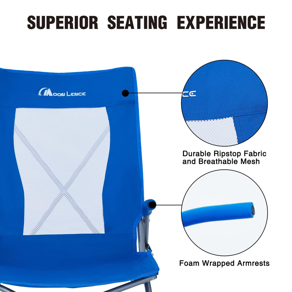 2 Pack Low Beach Lounge Chair with Cup Holder & Carry Bag N84435