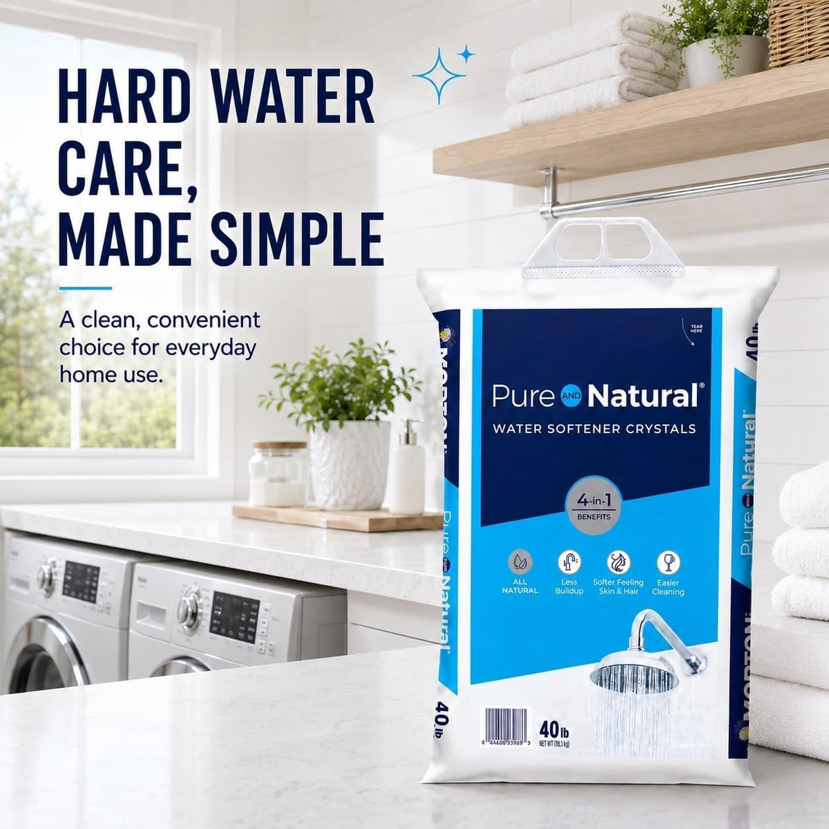 Pure Water Softener Salt Crystals 40 lb Pack of 4 R9810