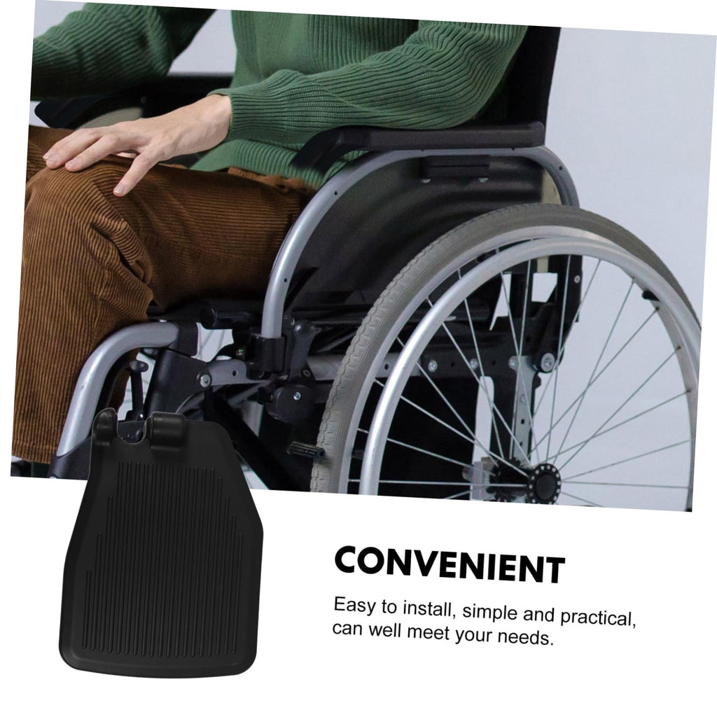 Black Wheelchair Foot Rest 1 Pair Replacement Footplates J865454