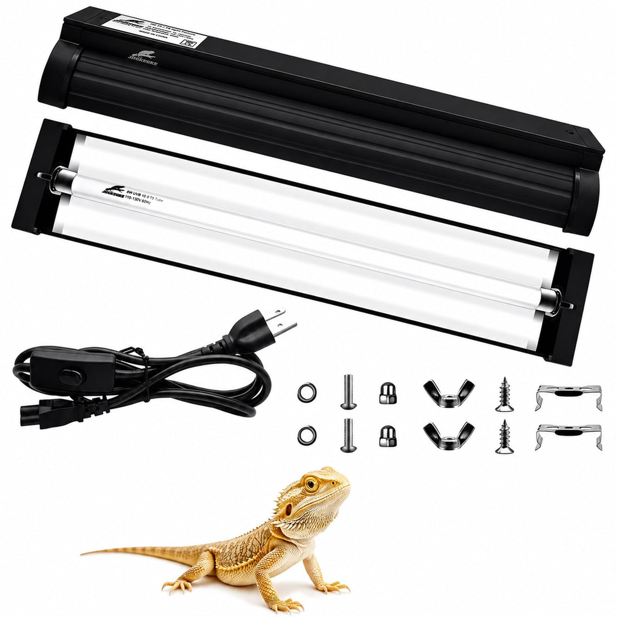 8W UVA UVB Reptile Light Fixture Combo Kit X268