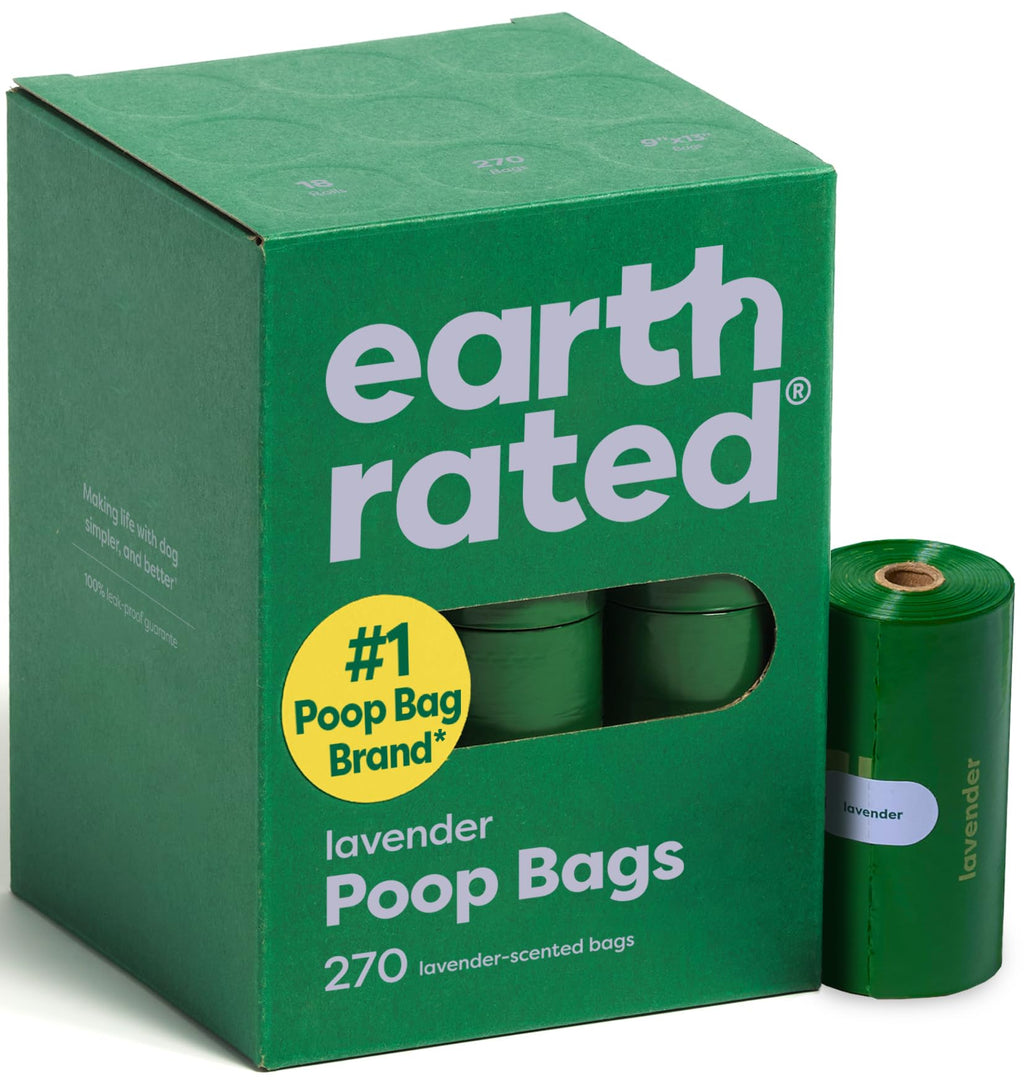 Dog Poop Bags on Refill Rolls, 270 Bags, Lavender M724124